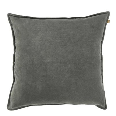 Velvet Euro Cushion Slate