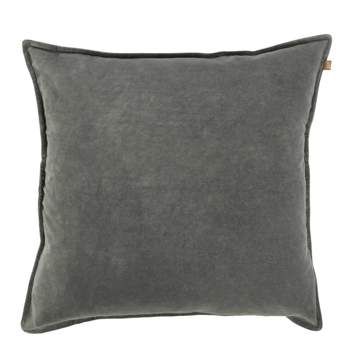 Velvet Euro Cushion Slate