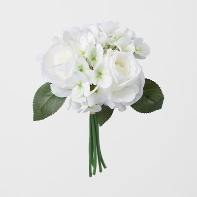 White Rose & White Hydrangea Bouquet