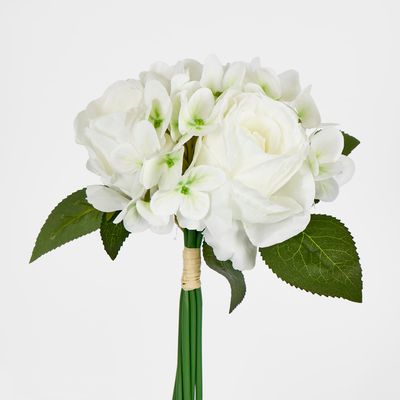 White Rose & White Hydrangea Bouquet