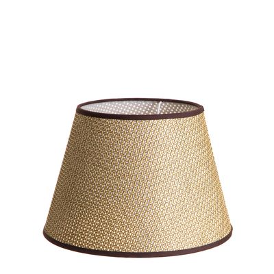 Basket Weave Taper Lamp Shade Medium Brown