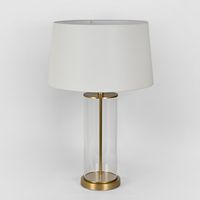 Iris Glass Table Lamp Base Antique Brass