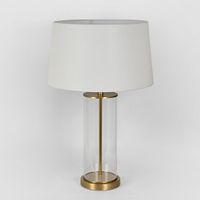 Iris Glass Table Lamp Base Antique Brass- Base Only