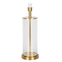 Iris Glass Table Lamp Base Antique Brass