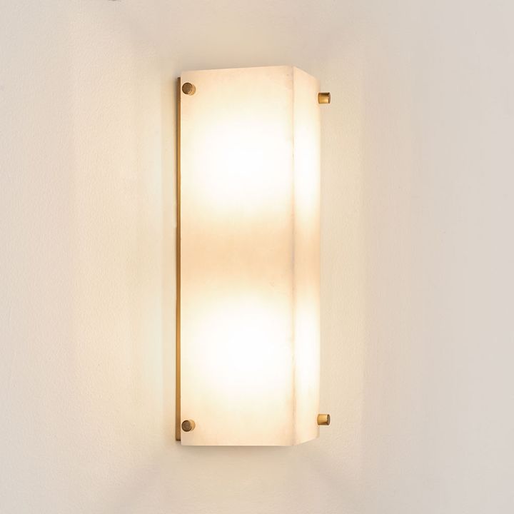 Tubular Alabaster Wall Light