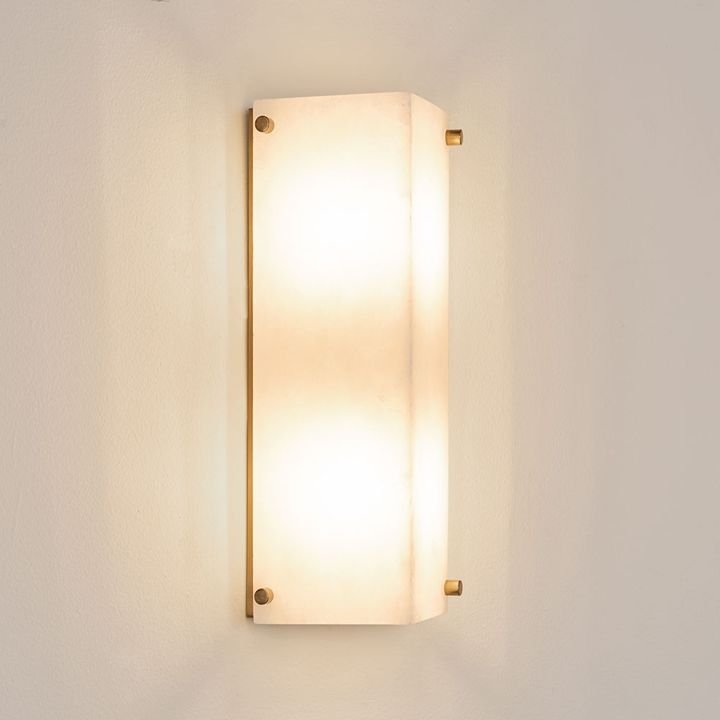 Tubular Alabaster Wall Light