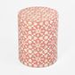 Adina Bone Inlay Side Table Peach/White