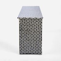 Stella Bone Inlay Console Table Black/White