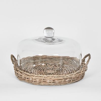 Willow Tray W  Glass Cover