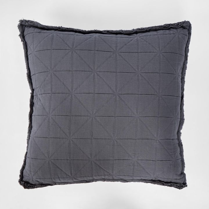 Quilted Cushion Dark Grey