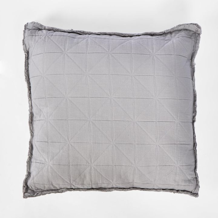 Quilted Cushion Light Grey