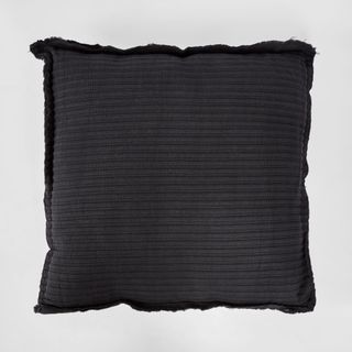 Ribbed Cushion Black