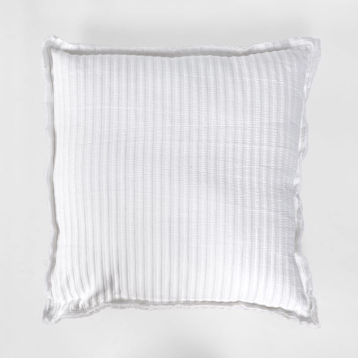 Ribbed Cushion White