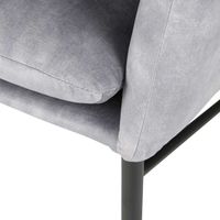 Hemming Wingback Chair Light Grey