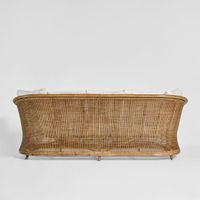 Cayman 3 Seat Rattan Sofa Cream Cushion