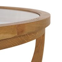 Iris Round Tri-Leg Coffee Table With Glass Top 100Cm