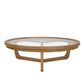 Iris Round Tri-Leg Coffee Table With Glass Top 100Cm