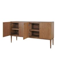 Clara Natural Oak Unit With Brass Legs 160Cm