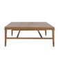 Clara Square Natural Oak Coffee Table With Brass Legs 100Cm