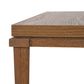 Clara Square Natural Oak Coffee Table With Brass Legs 100Cm