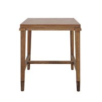 Clara Natural Oak Side Table With Brass Legs 50Cm