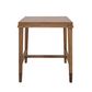 Clara Natural Oak Side Table With Brass Legs 50Cm