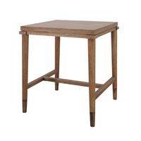 Clara Natural Oak Side Table With Brass Legs 50Cm