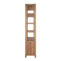 Amelia Reclaimed Oak Bookcase With 2 Glass Doors 230Cm High