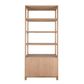 Amelia Reclaimed Oak Bookcase With 2 Glass Doors 230Cm High