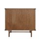 Freya Natural Oak 4 Draw Console With Rattan Wrap Front 90Cm