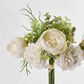 32cm White Marigold Peony Bouquet