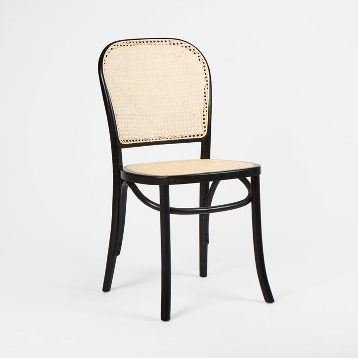 Nook Dining Chair Black Frame Natural Seat