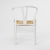 Atlas Dining Chair White Frame Natural Seat