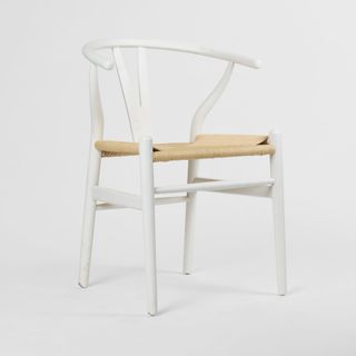 Atlas Dining Chair White Frame Natural Seat