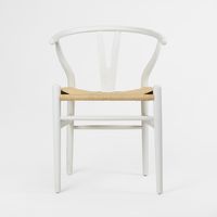 Atlas Dining Chair White Frame Natural Seat