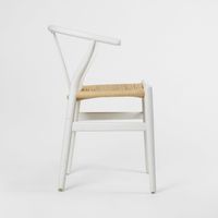 Atlas Dining Chair White Frame Natural Seat