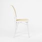 Nook Dining Chair White Frame Natural Seat