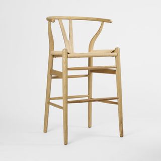 Atlas Bar Stool Ash Frame Natural Seat 65cm