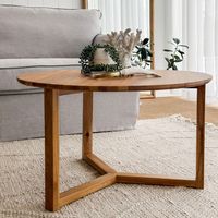 Oslo Round Oak Coffee Table Lacquered Finish