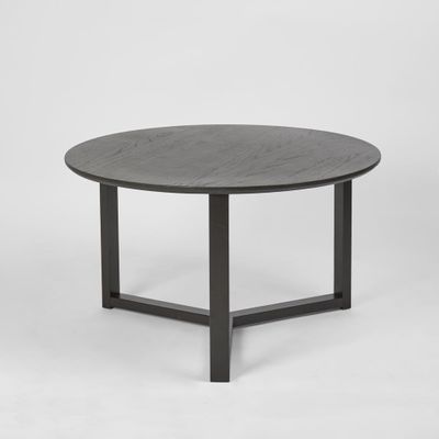 Oslo Round Oak Coffee Table Lacquered Finish