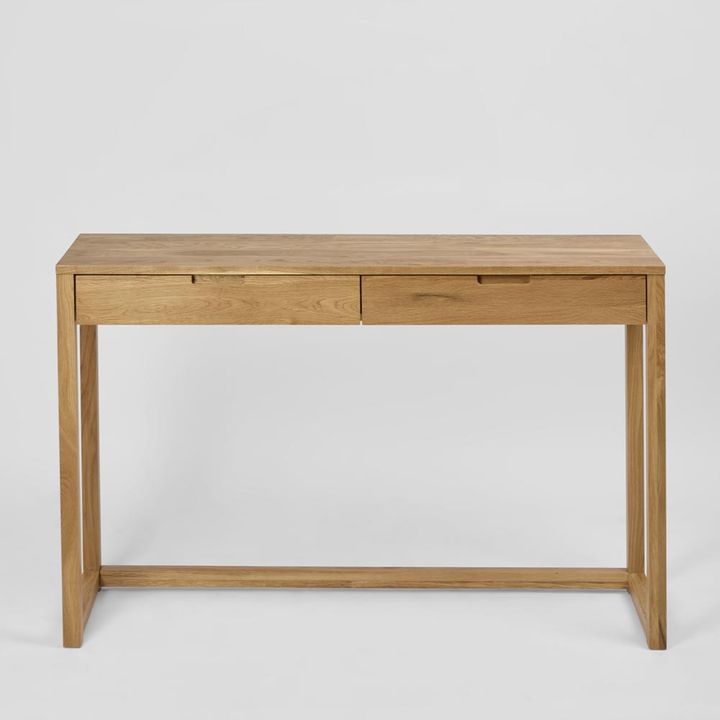 Oslo Oak Console 2 Drawers Lacquered Finish