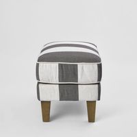 Bondi Hamptons Ottoman Grey/Cream Stripe