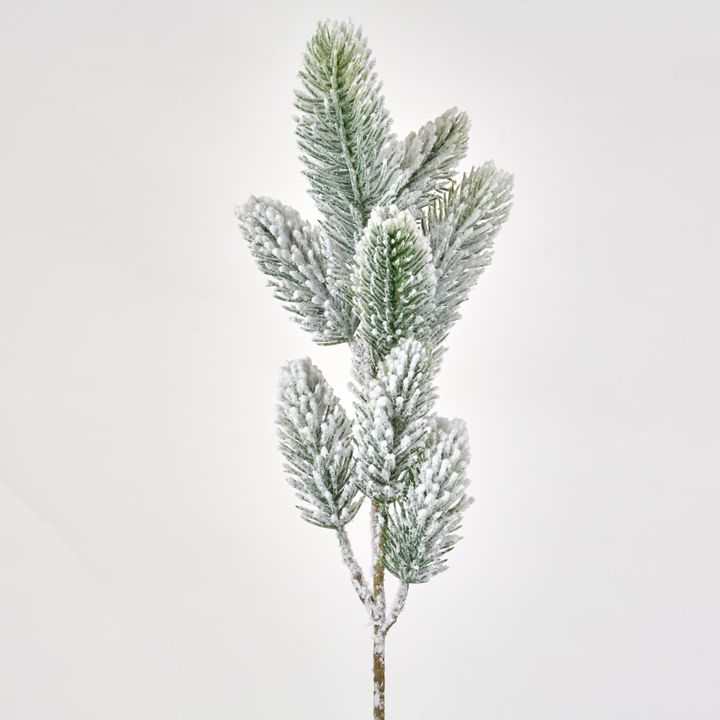 Snow covered Christmas Willow Twig Spray with Glitter