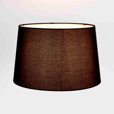 Linen Drum Lamp Shade Large Black