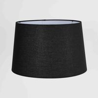 Linen Drum Lamp Shade Large Black