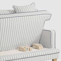 Bondi Hamptons 3 Seat Sofa Blue/White Pin Stripe
