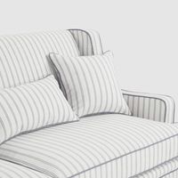 Bondi Hamptons 3 Seat Sofa Blue/White Pin Stripe