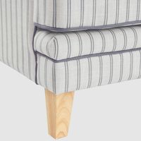 Bondi Hamptons 3 Seat Sofa Blue/White Pin Stripe