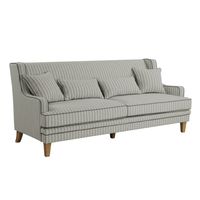 Bondi Hamptons 3 Seat Sofa Blue/White Pin Stripe