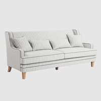 Bondi Hamptons 3 Seat Sofa Blue/White Pin Stripe
